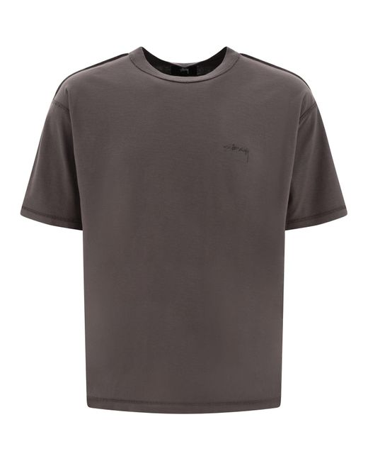 Stussy Gray "Lazy" T-Shirt for men