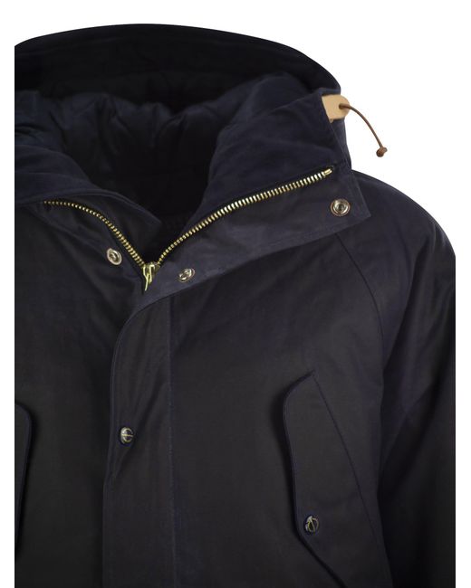 Manifattura Ceccarelli Blue New Fisherman Parka With Hood for men