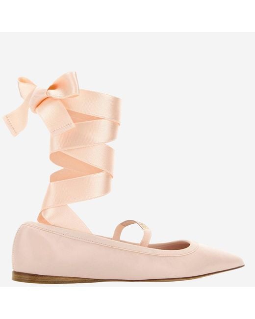 Carice Ballet Chaussures en cuir rose Ferragamo en coloris Pink