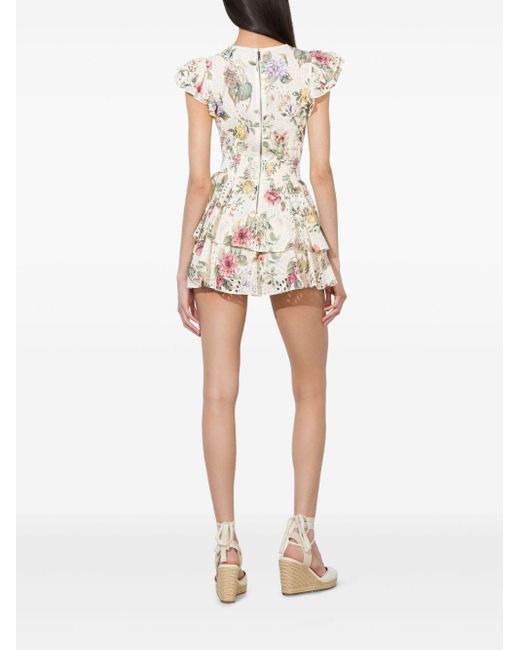 Alice + Olivia White Alice + Olivia Kessie -Baumwoll -Overall