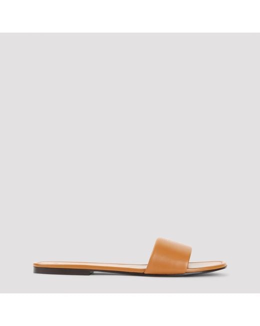 Céline Brown Easy Flat Leather Mule