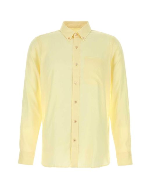 Tom Ford Yellow Regular Solid Shirt for men