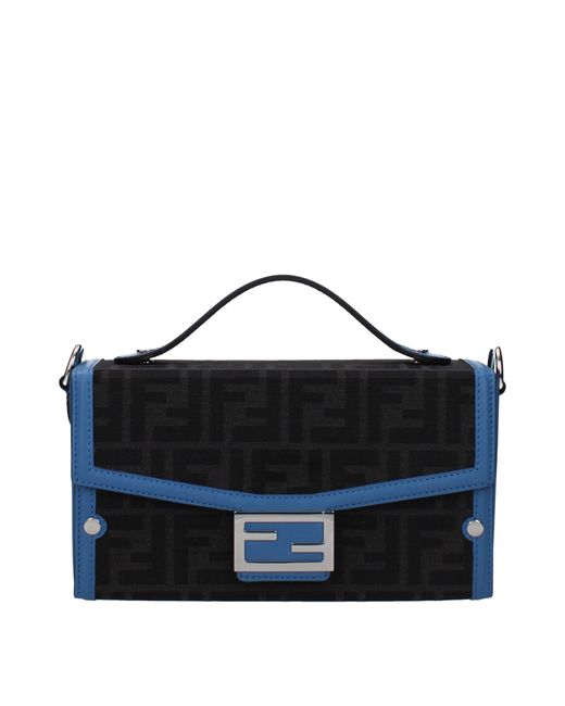 Fendi Handtaschen Baguette Männer Stoff grau/fiordaliso in Blue für Herren