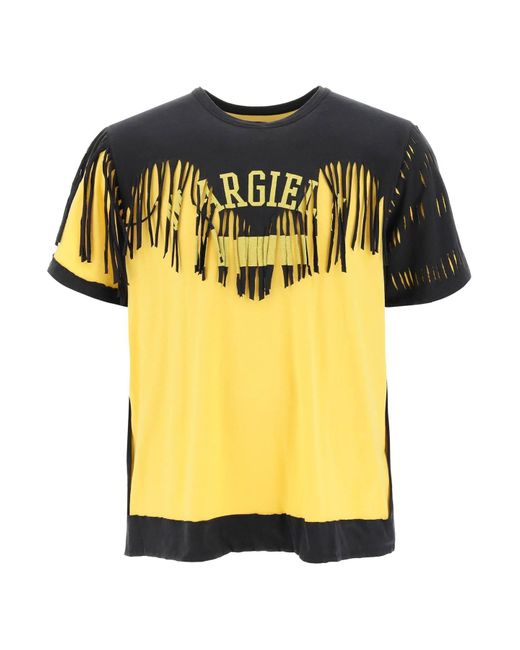 Decortiqué Fringe T -Shirt Maison Margiela de hombre de color Yellow