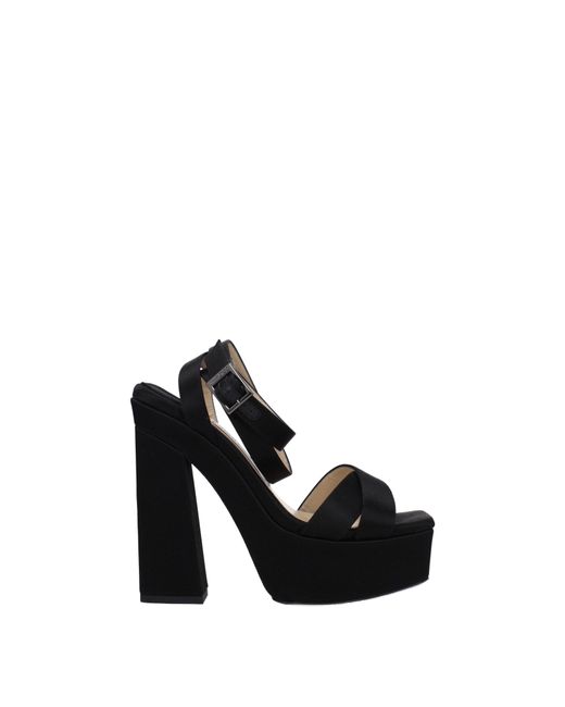 Sandals Gaia femmes satin noir Jimmy Choo en coloris Black