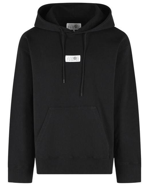 MM6 by Maison Margiela Black Cotton Sweatshirt