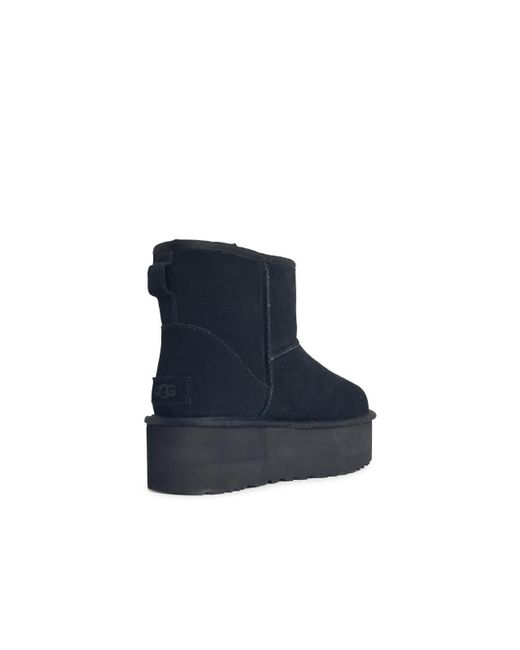 Bottes en daim noir de «mini-plateforme classique» Ugg en coloris Blue