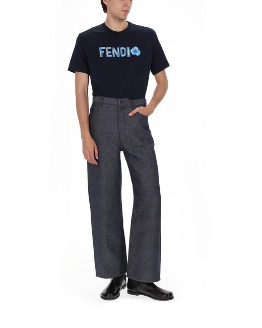 Fendi Blue Jeans Relaxed Fit for men