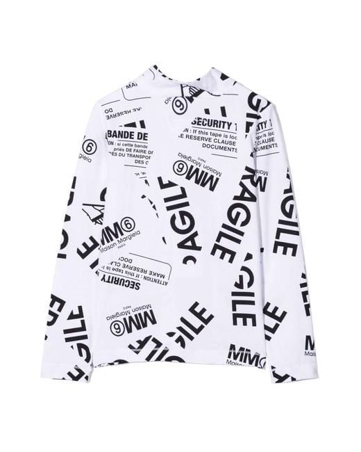 MM6 by Maison Margiela White T Shirts