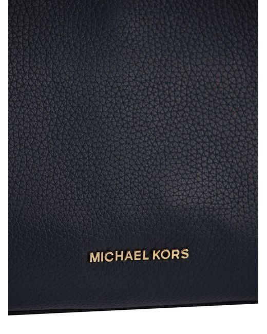 Grained Leather Shoulse Bags Michael Kors de color Blue