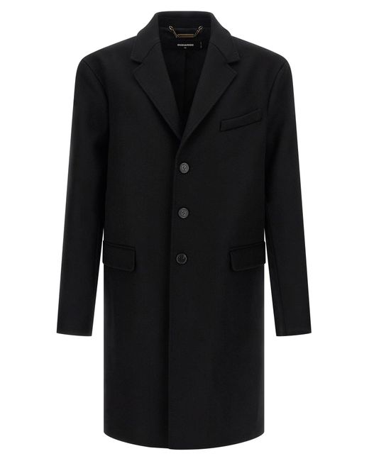 DSquared² Wollen Jas in het Black voor heren