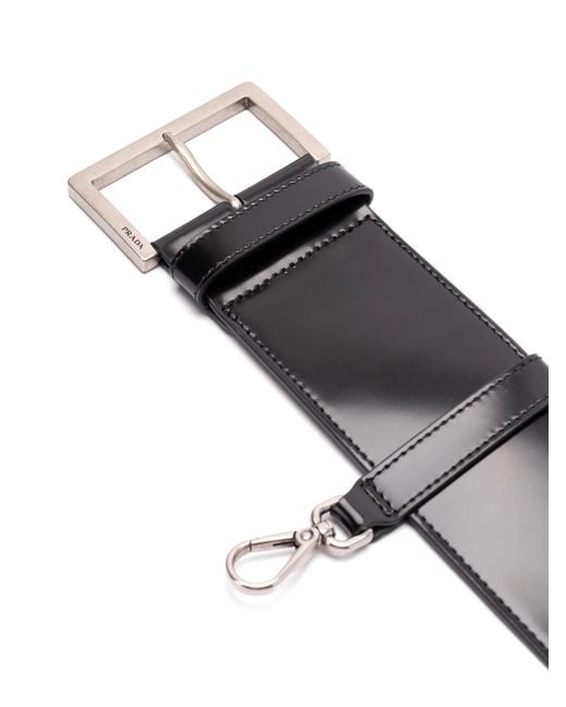 Prada Black Leather Wrist Strap