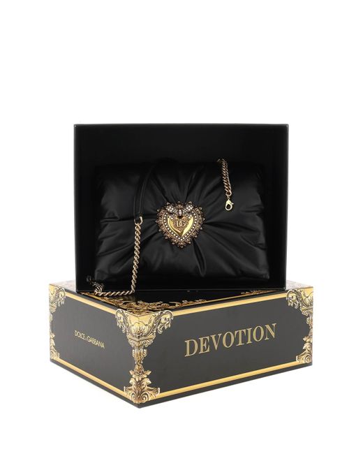 Dolce & Gabbana Black 'Devotion' Weiche Umhängetasche