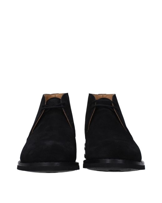 Church's Black Stivaletti Ryder Uomo Camoscio Nero