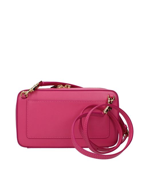 Dolce & Gabbana Pink Dolce&Gabbana Crossbody Bags Fuchsia/Lilac Leather