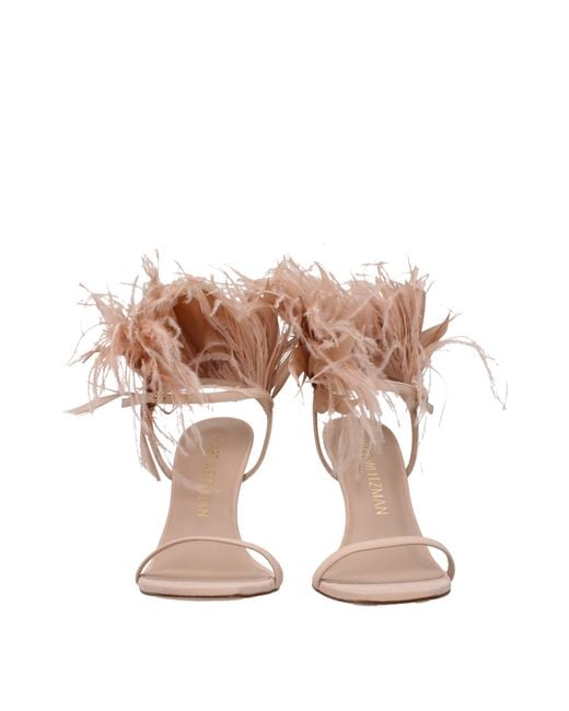 Stuart Weitzman Pink Sandali Donna Camoscio Rosa/Rosa Polvere