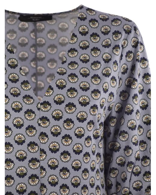 Week-end Max Mara Cinghia Robe en coton à motifs Weekend by Maxmara en coloris Gray