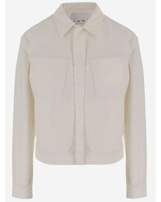 Sa Su Phi White Cotton Jacket