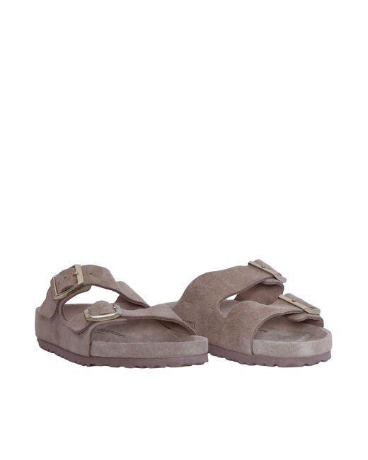 Birkenstock White Arizona Exq Taupe, Suede Leather, S