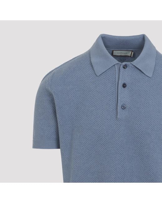 Canali Blue Knit Sweater Cotton for men