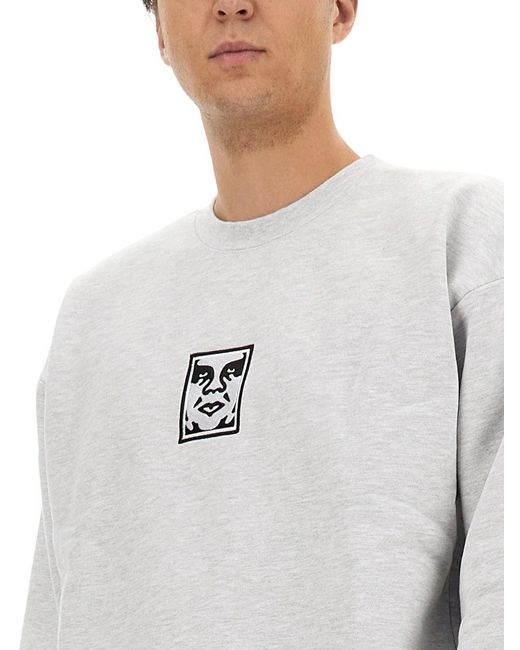 Obey White Sweatshirt With Logo for men