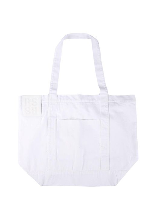 Raf Simons White Logo Shopping Bag