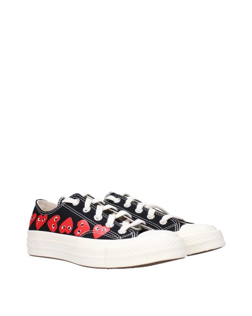 Comme des Garçons Multicolor Sneakers Converse Donna Tessuto Nero/Rosso