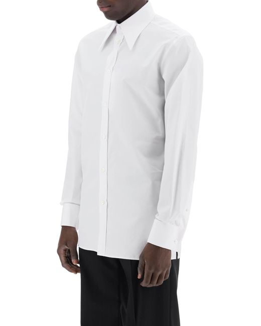 Maison Margiela "shirt Met Puntige Kraag" in het White voor heren