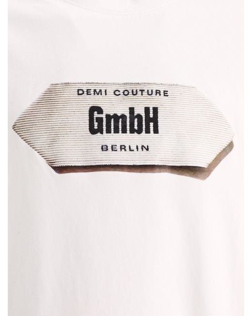GmbH White T Shirt With Print for men