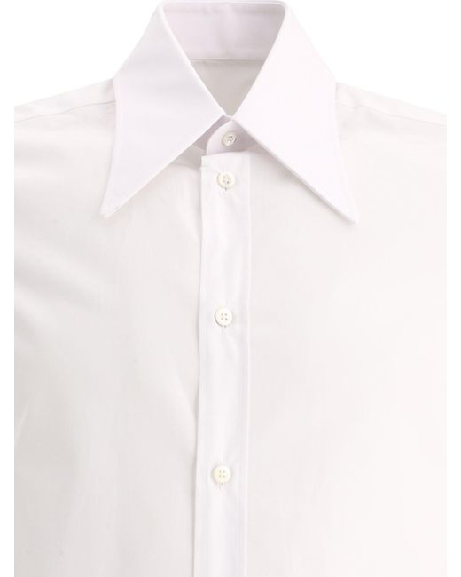 Maison Margiela Spitzte Kragenhemd in White für Herren