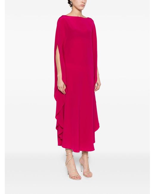 Gianluca Capannolo Pink Silk Midi Dress