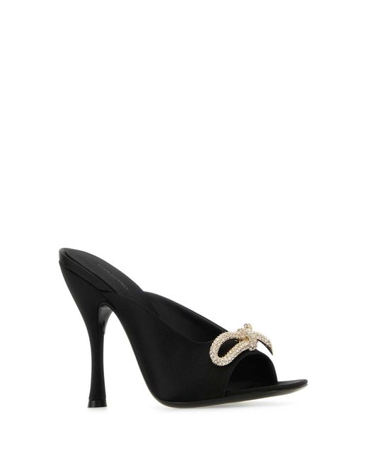 Ferragamo Black Salvatore Satin Mules