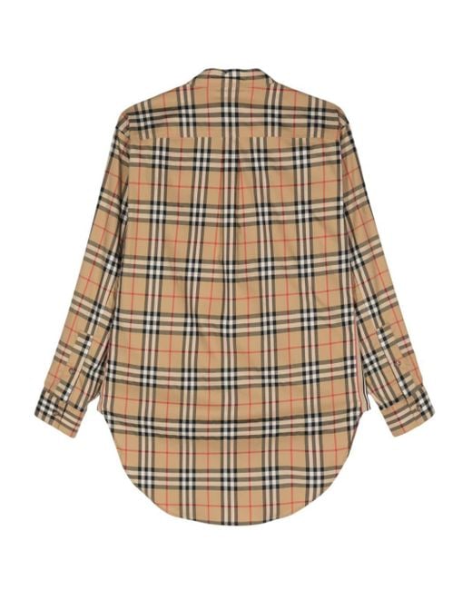 Burberry Natural Check Motif Cotton Shirt