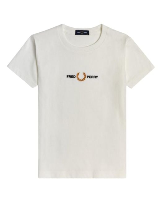 Fred Perry Box Logo Kids White T-shirt for Men | Lyst
