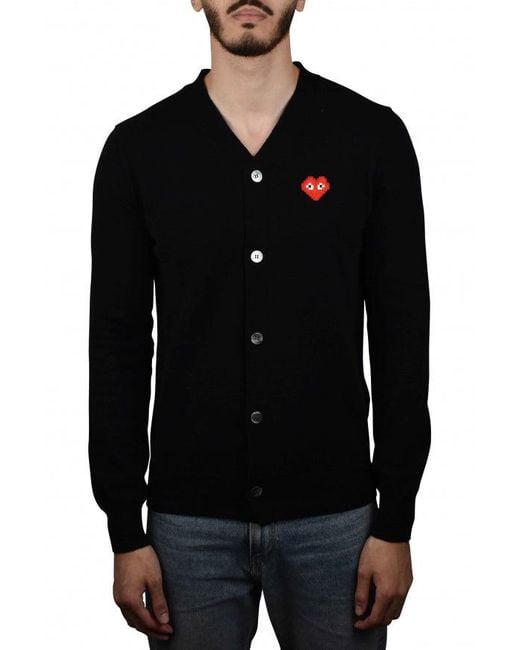 Comme des Garçons Black Wool Heart Patch Vest