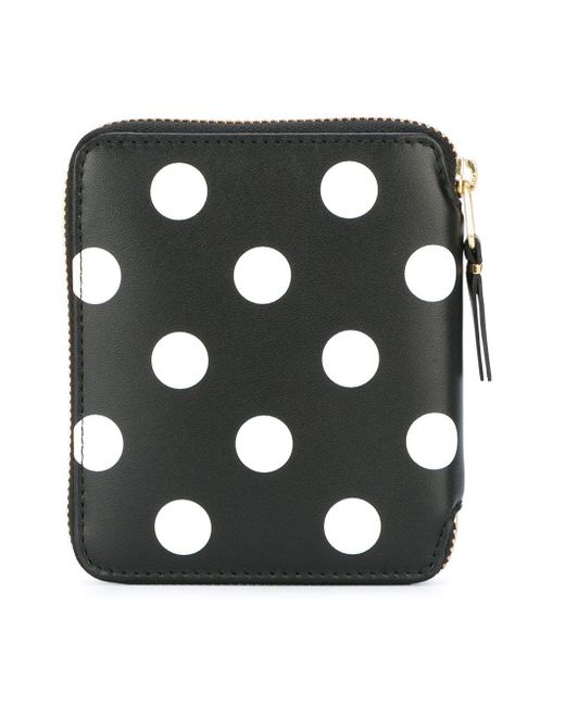 Comme des Garçons Black Polka Dot Zipped Wallet for men