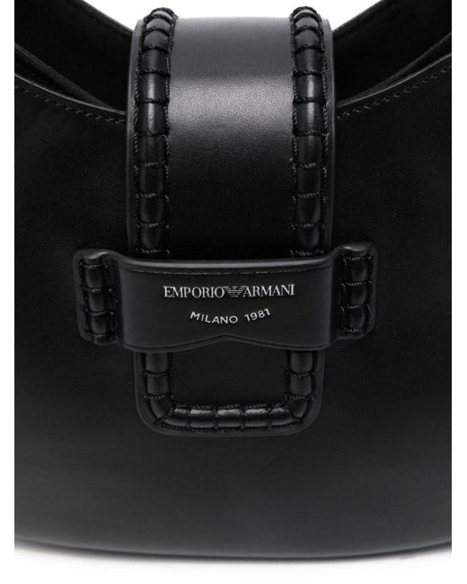 Emporio Armani Black Small Leder Umhängetasche