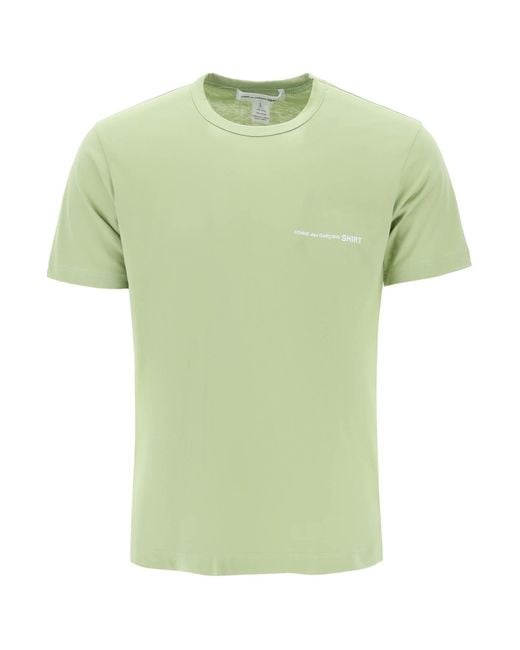 Comme des Garçons Logo Print T -shirt in het Green voor heren