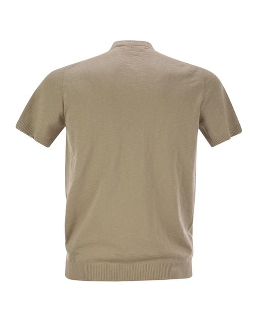 PT Torino Gray Crew Neck Short Sleeved Cotton Jersey for men