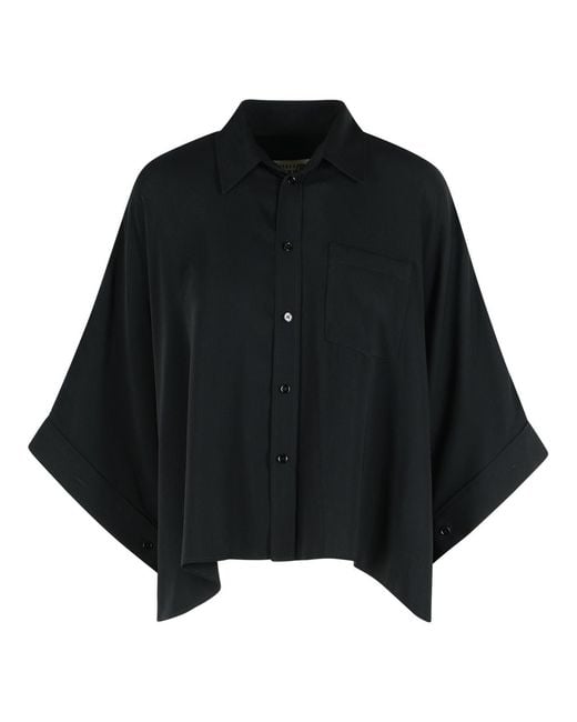 MM6 by Maison Margiela Black Polyester Cape