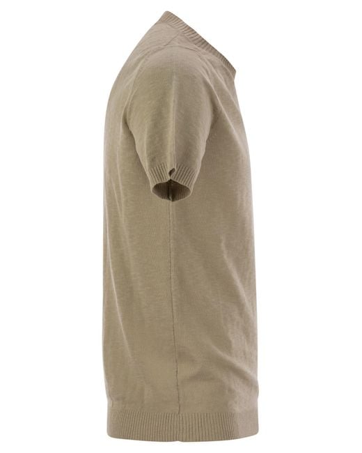 PT Torino Gray Crew Neck Short Sleeved Cotton Jersey for men