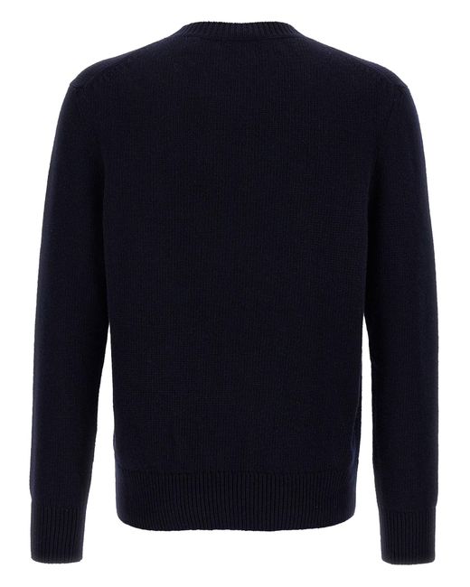 Burberry Blue Logo Intarsia Sweater for men