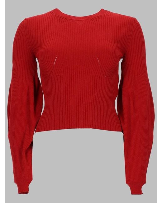 Stella McCartney Red Stretch Knit Jumper
