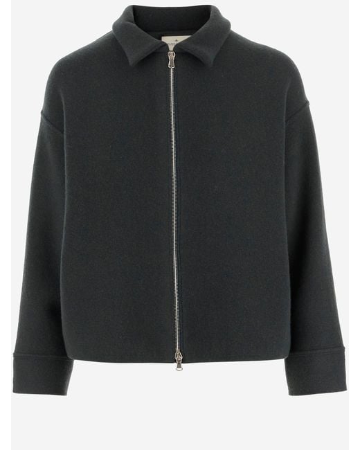 Bruno Manetti Wool Blend Jacket in het Black