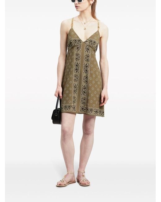 Palm Angels Multicolor Paisley-Print Slip Dress
