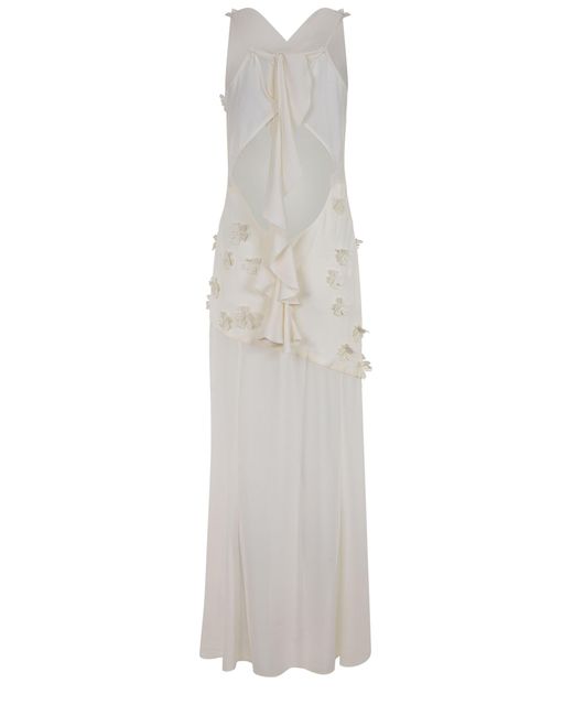 Robe tournée à base d'un mélange de polyester ROTATE BIRGER CHRISTENSEN en coloris White