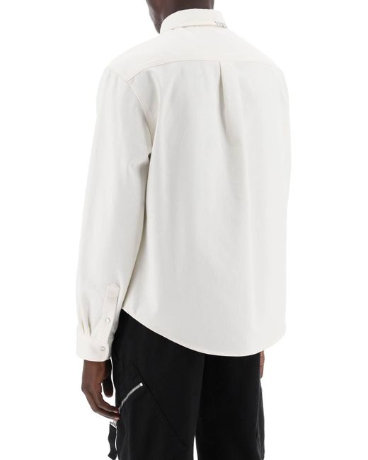 Marni White Cotton Drill Overshirt in acht