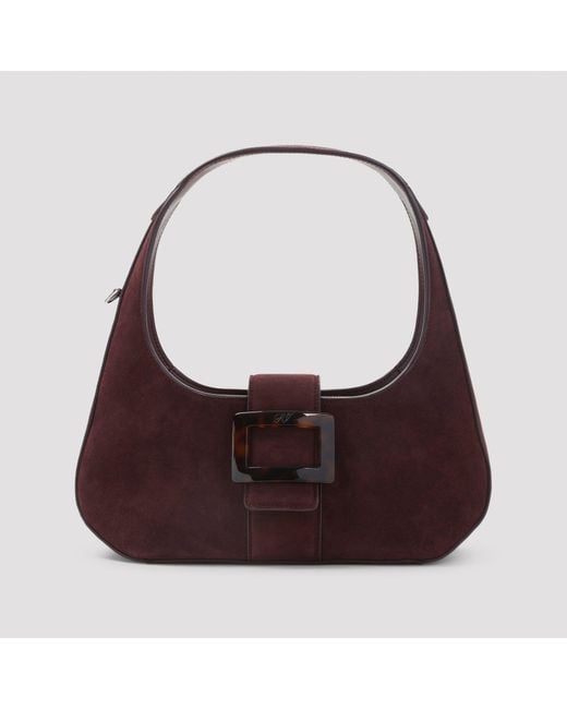 Roger Vivier Purple Belle Turtle Hobo Mini Bag