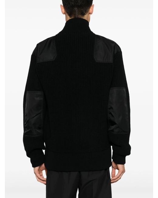 Prada Black Wool And Cashmere Cardigan for men