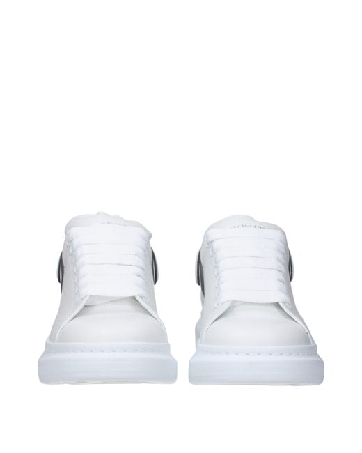 Alexander McQueen Sneakers übergroße Männer Leder weiß/schwarz in White für Herren